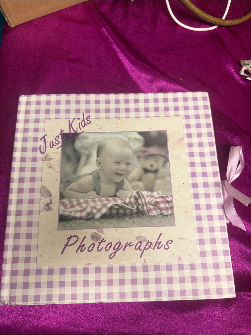 Photographs Purple Gingham Photo Album